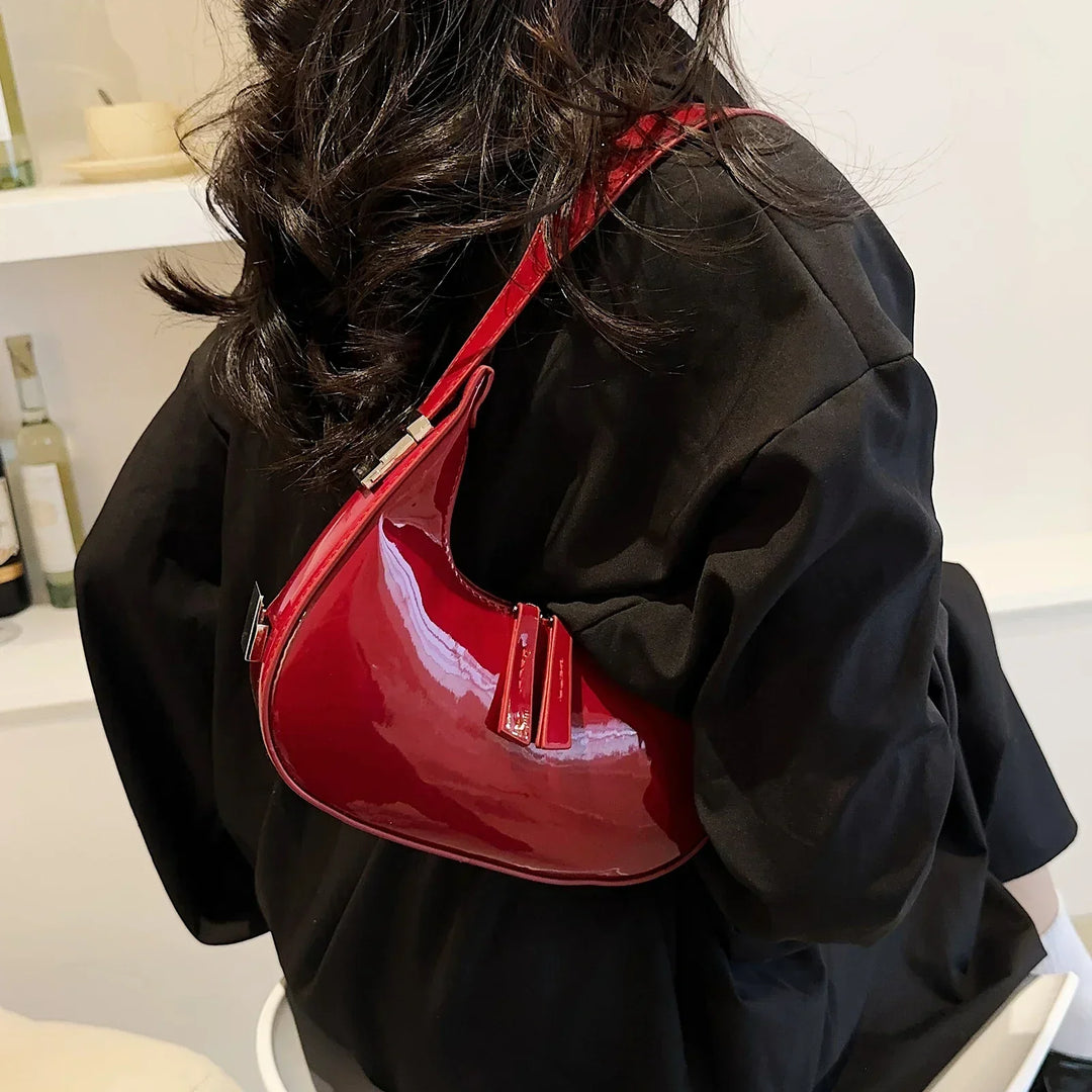 Danica | Red Glossy Shoulder Bag