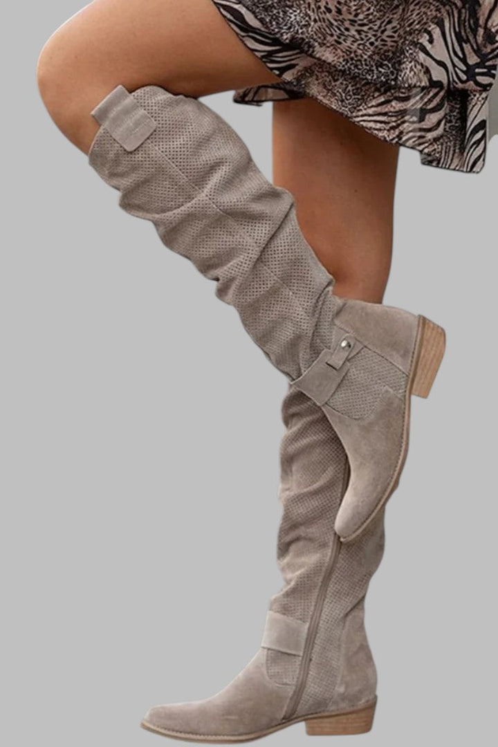 Evelyn Elegant Suede Boots for a Chic & Cozy Look
