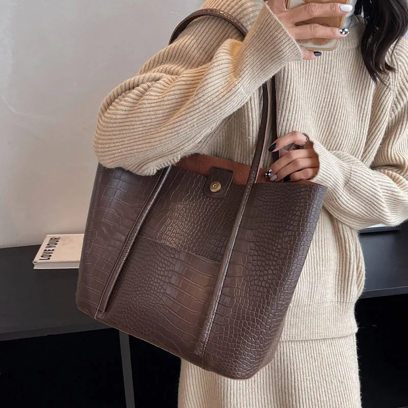 Freya | Crocodile Leather Shoulder Bag