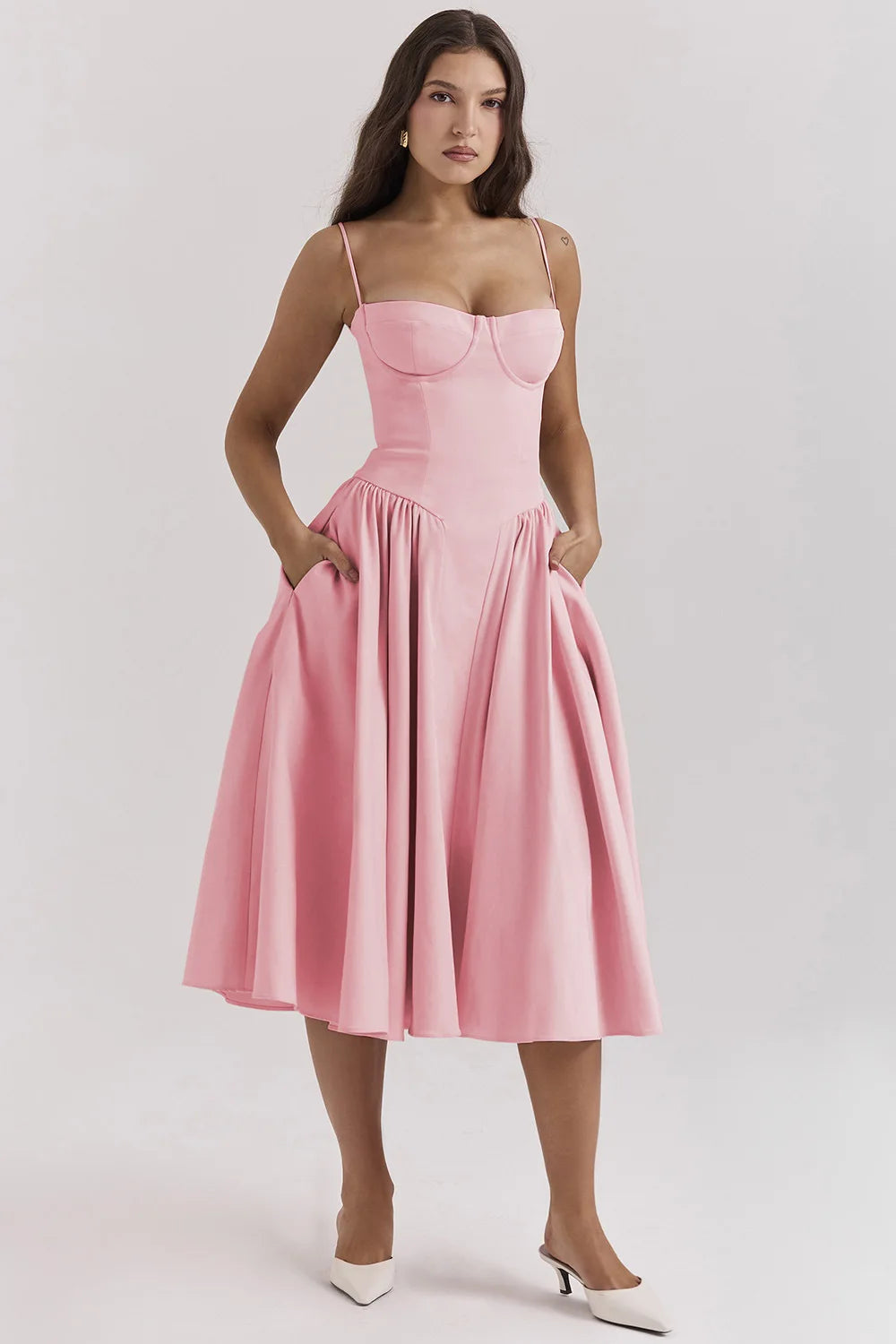 Joanne - Sophisticated sleeveless corset dress