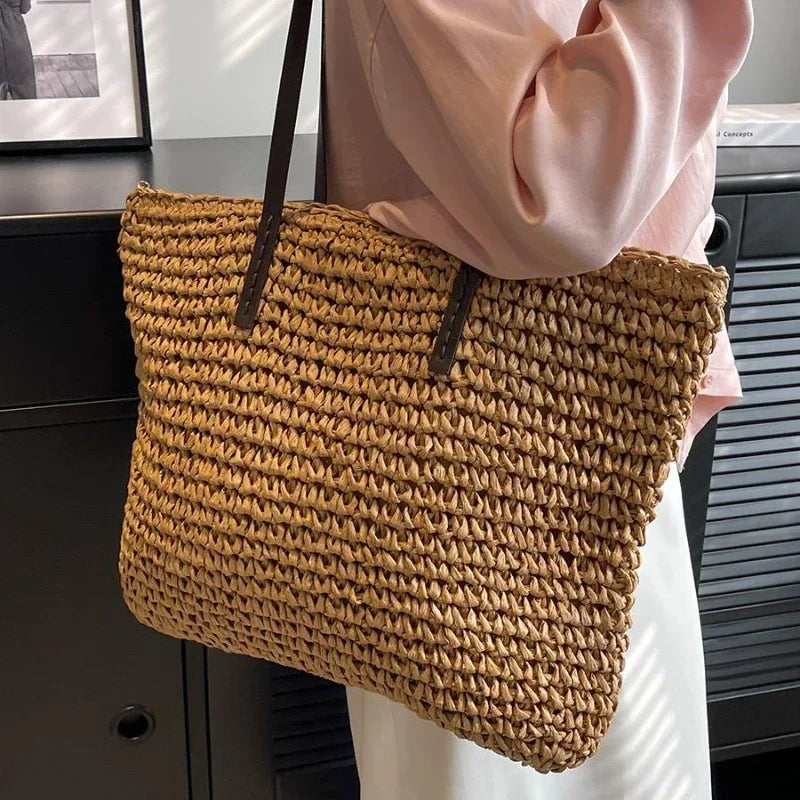 Matilda | Large Woven Fabric Tote Bag