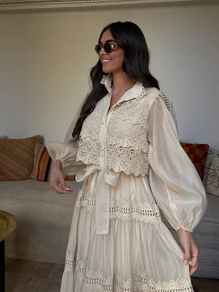 Lexi - Embroidery Maxi Dress