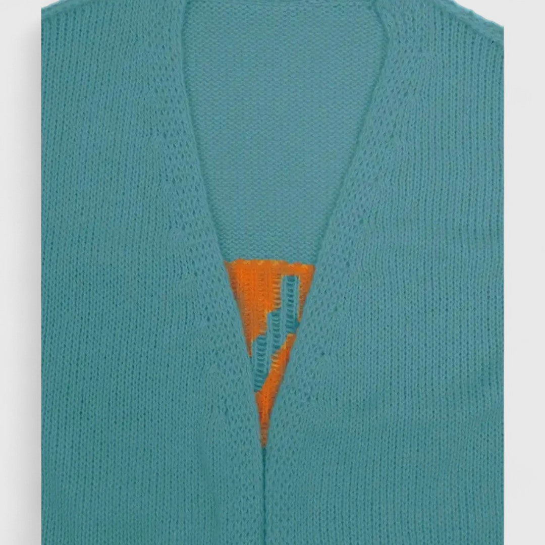 Giovanna  - Patchwork Knitted Cardigan