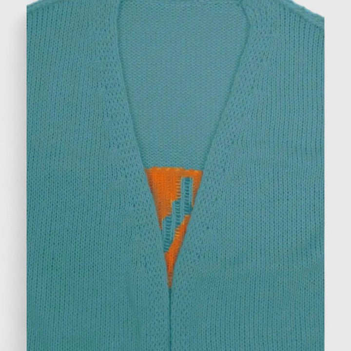 Giovanna  - Patchwork Knitted Cardigan