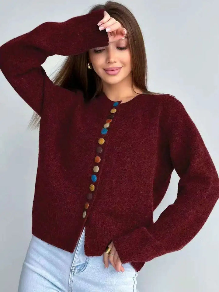 Noelle | Chic button-accent cardigan for effortless style