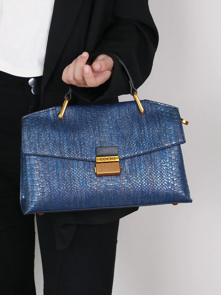 Amelia | Stylish Washable Python Tote