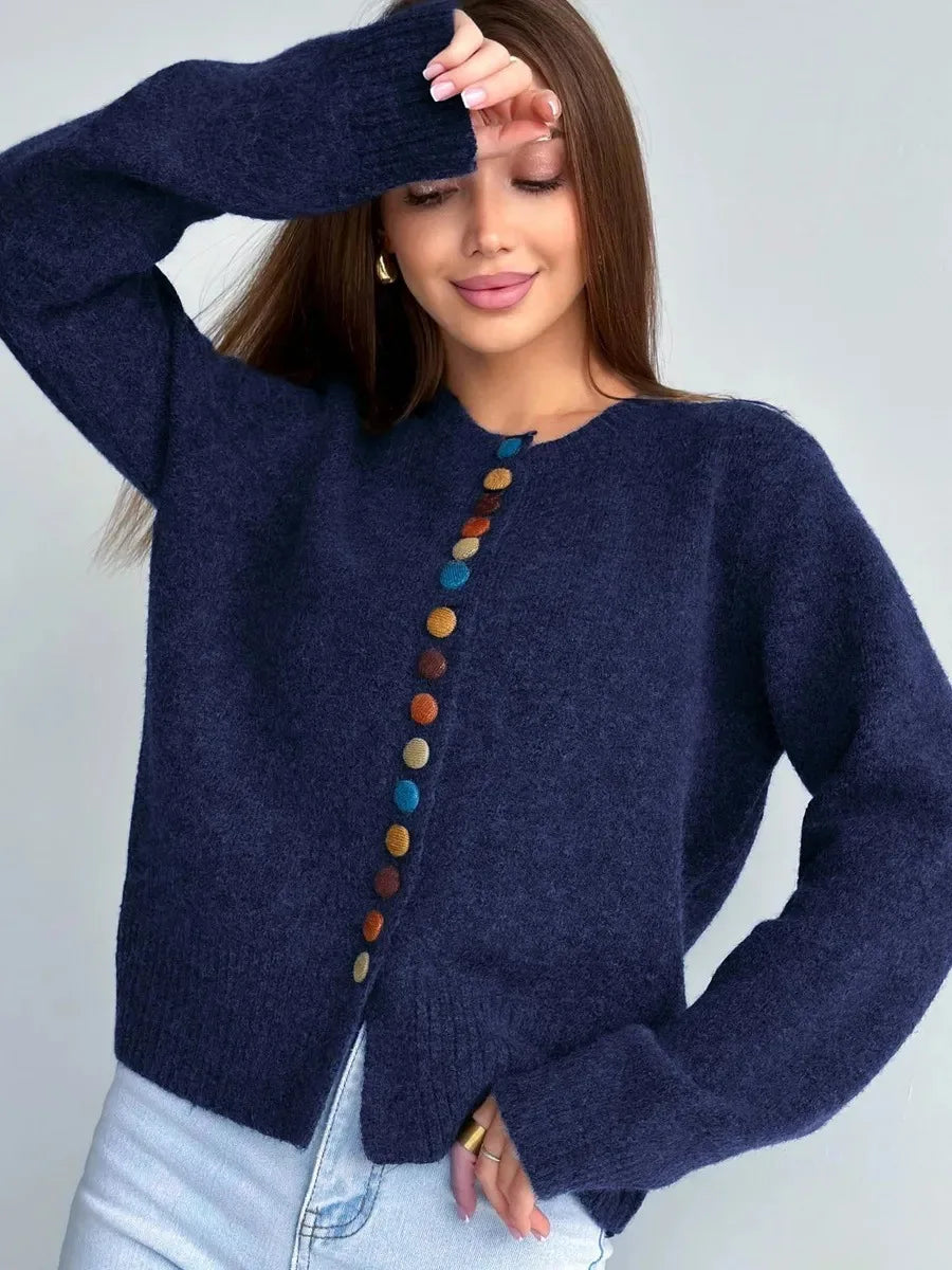 Noelle | Chic button-accent cardigan for effortless style