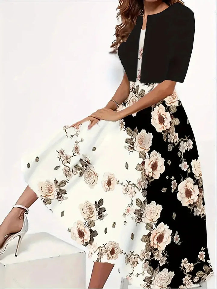 Emilie - Chic ladies summer midi dress with blazer