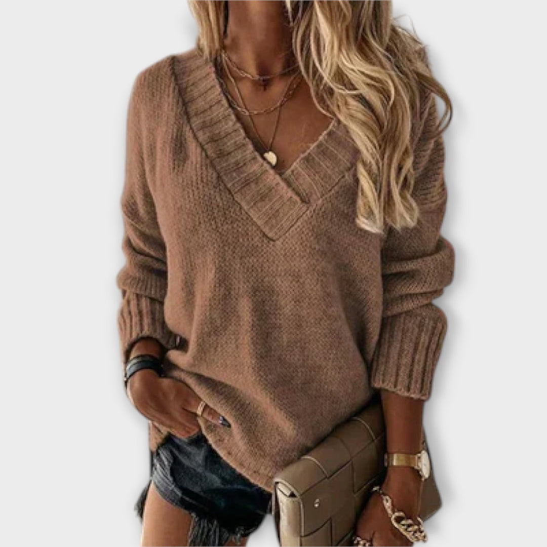 Beatrix | Comfortable V-Neck Pullover for a Cozy Style