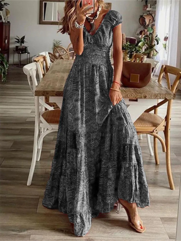 Kirsten - V-Neck Long Dress