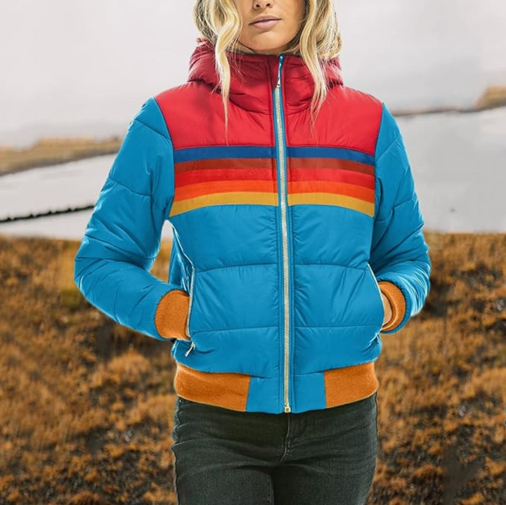 Maisie | Retro Multicolored Puffer Jacket