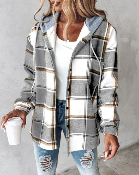 Jasmine | Blocked Pattern Chic Jacket