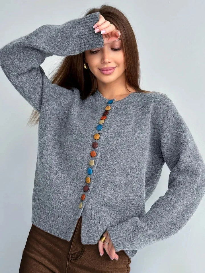 Noelle | Chic button-accent cardigan for effortless style