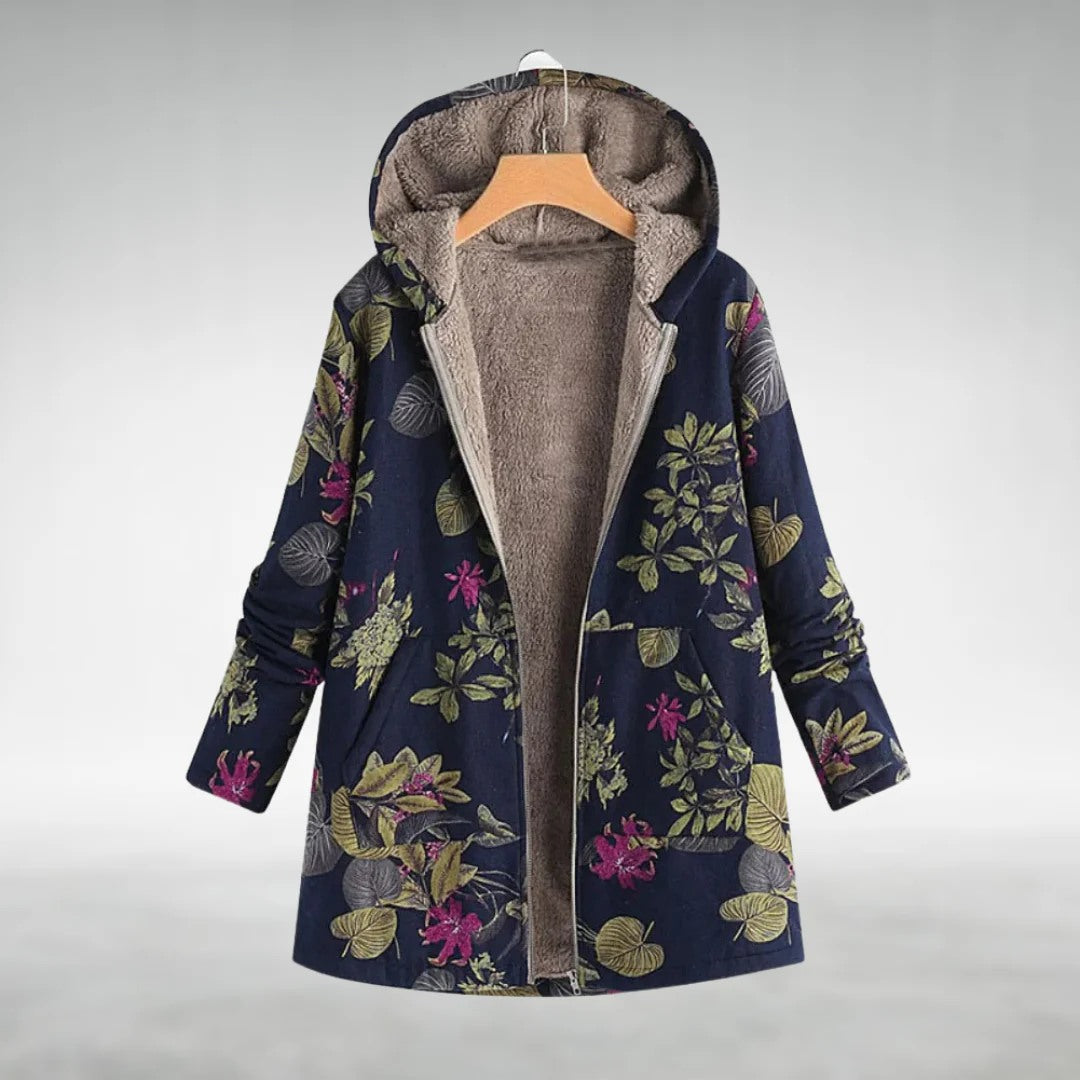 Zara  – Stylish Fleece Jacket with Floral Pattern