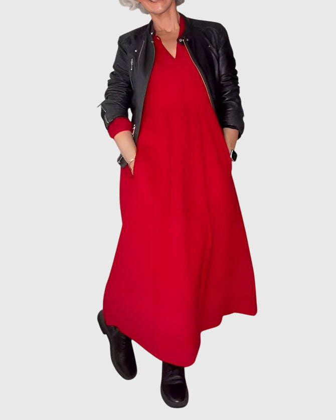 Amanda - V-neck Maxi Dress