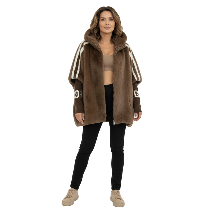 Jeanette | Statement Faux Fur Hooded Jacket