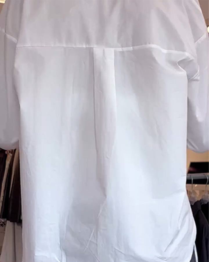 Aisha | Shirt and Lace Underwear Set Solid Color Long Sleeves