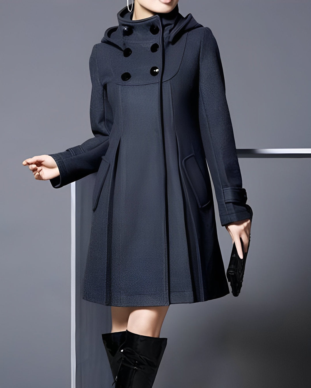Adele  - Elegant Jacket with Double Pockets and Hood