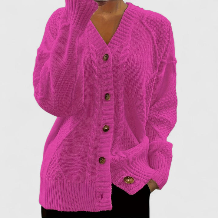 Farah - Elegant V-Neck Cardigan