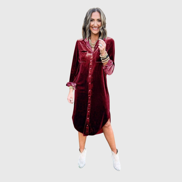 Camille - Casual Velvet Dress