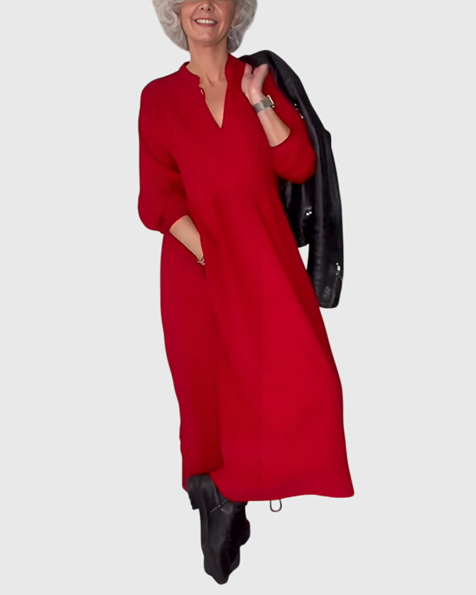 Amanda - V-neck Maxi Dress