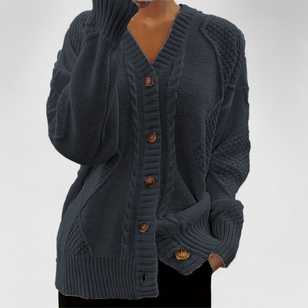 Farah - Elegant V-Neck Cardigan