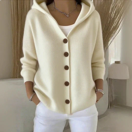 Zoé | Knit hoodie cardigan ideal for cozy layering