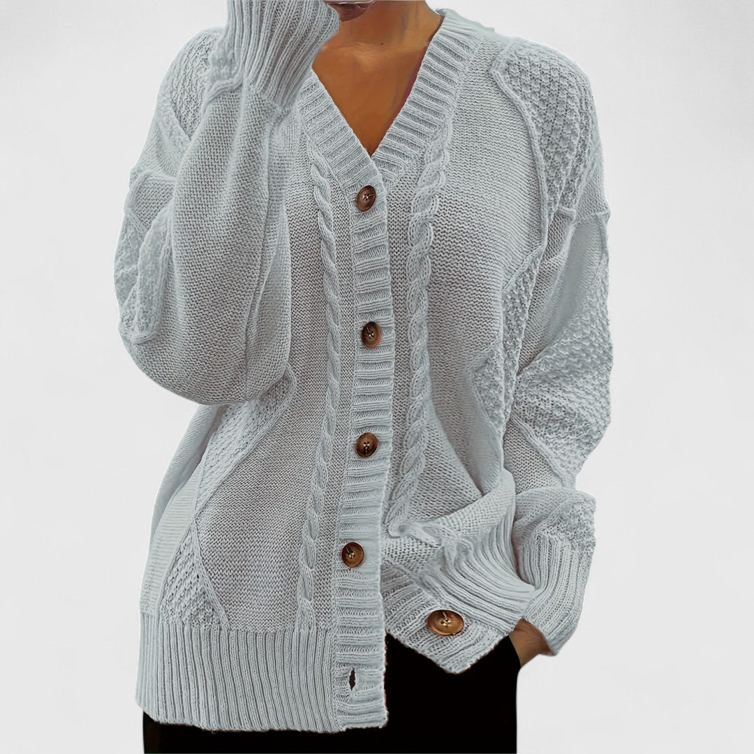 Farah - Elegant V-Neck Cardigan
