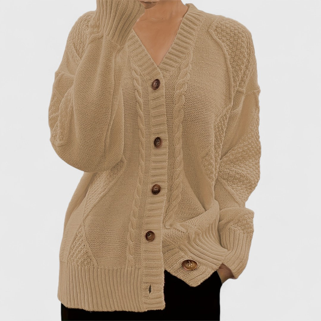 Farah - Elegant V-Neck Cardigan