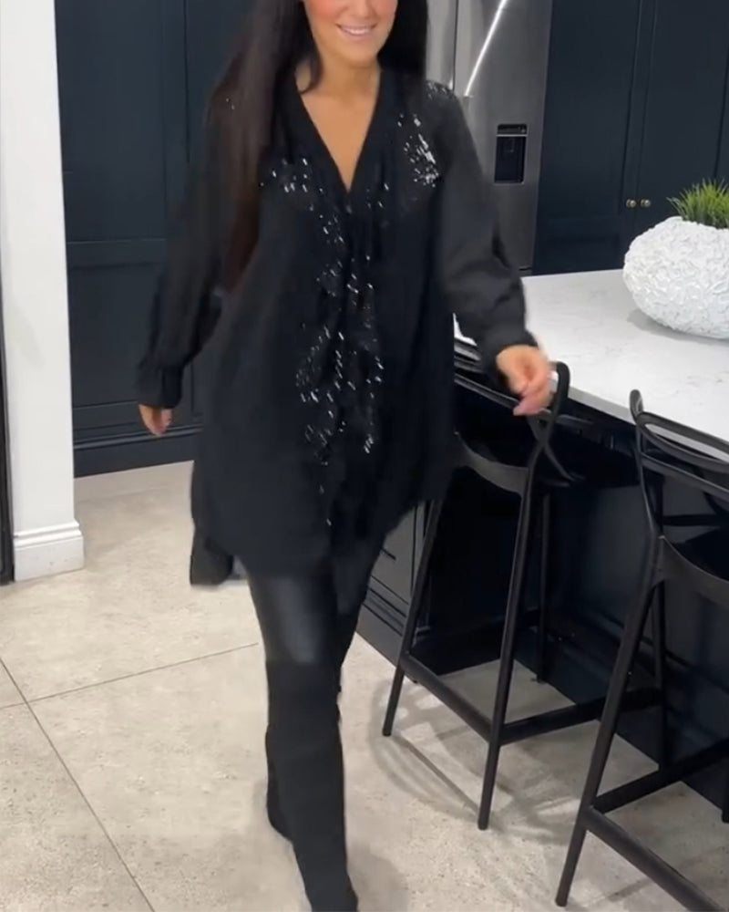 Mya | Ruffled Blouse with Elegant Style