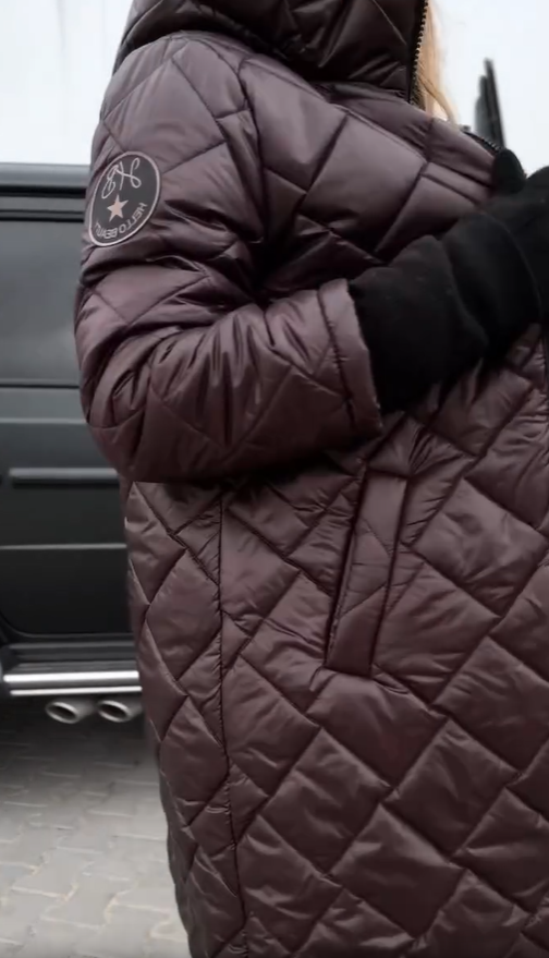 Kate | Elegant Quilted Down Jacket with Hood