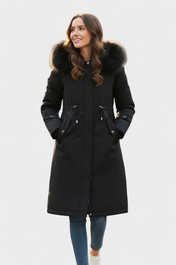 Gina - Autumn Jacket with Hood and Soft Collar