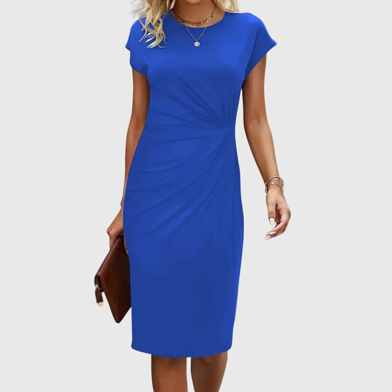 Anouk - Short sleeve formal midi dress for women