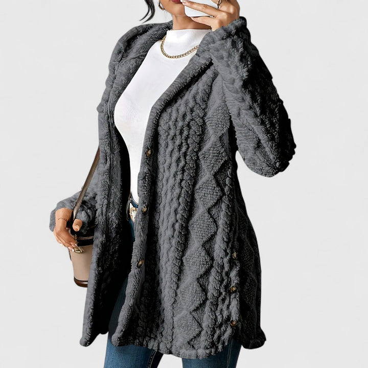 Autumn- Plush Hooded Cardigan