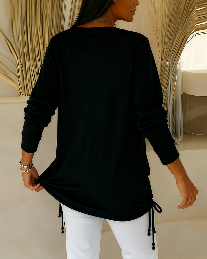 Elspeth | Two-Tone Sequin Top Effect Two-in-One