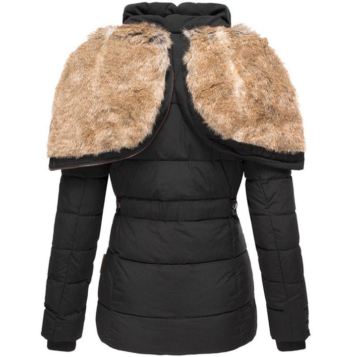 Elaine  – Winter Jacket with Fluffy Collar and Slim Fit