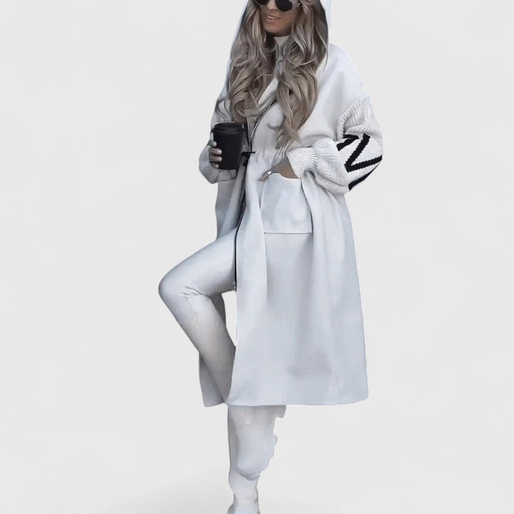 Adina - Elegant Hooded Cardigan