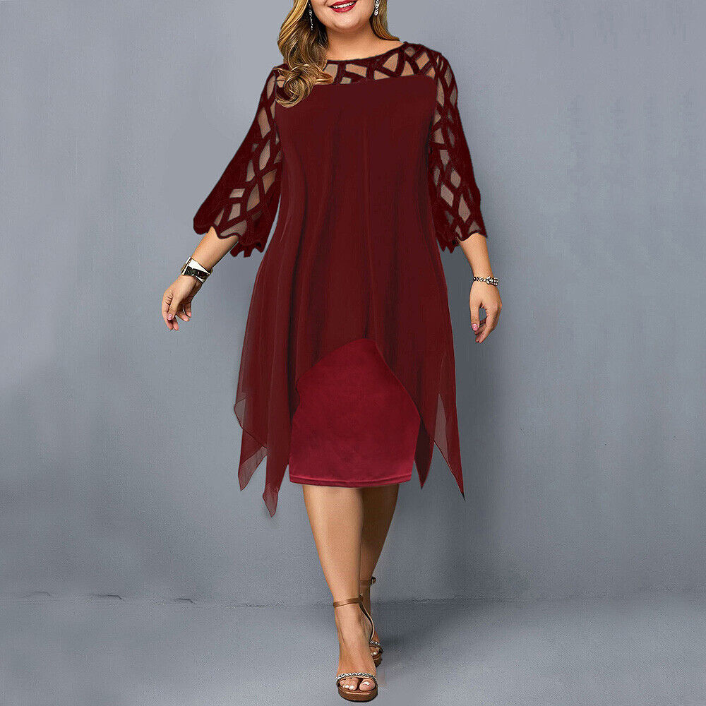 Jamie | Elegant plus size midi dress for a chic style
