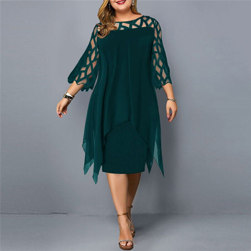 Jamie | Elegant plus size midi dress for a chic style