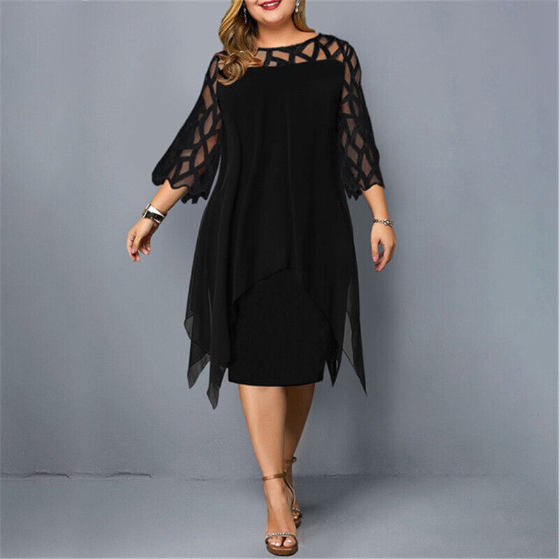 Jamie | Elegant plus size midi dress for a chic style