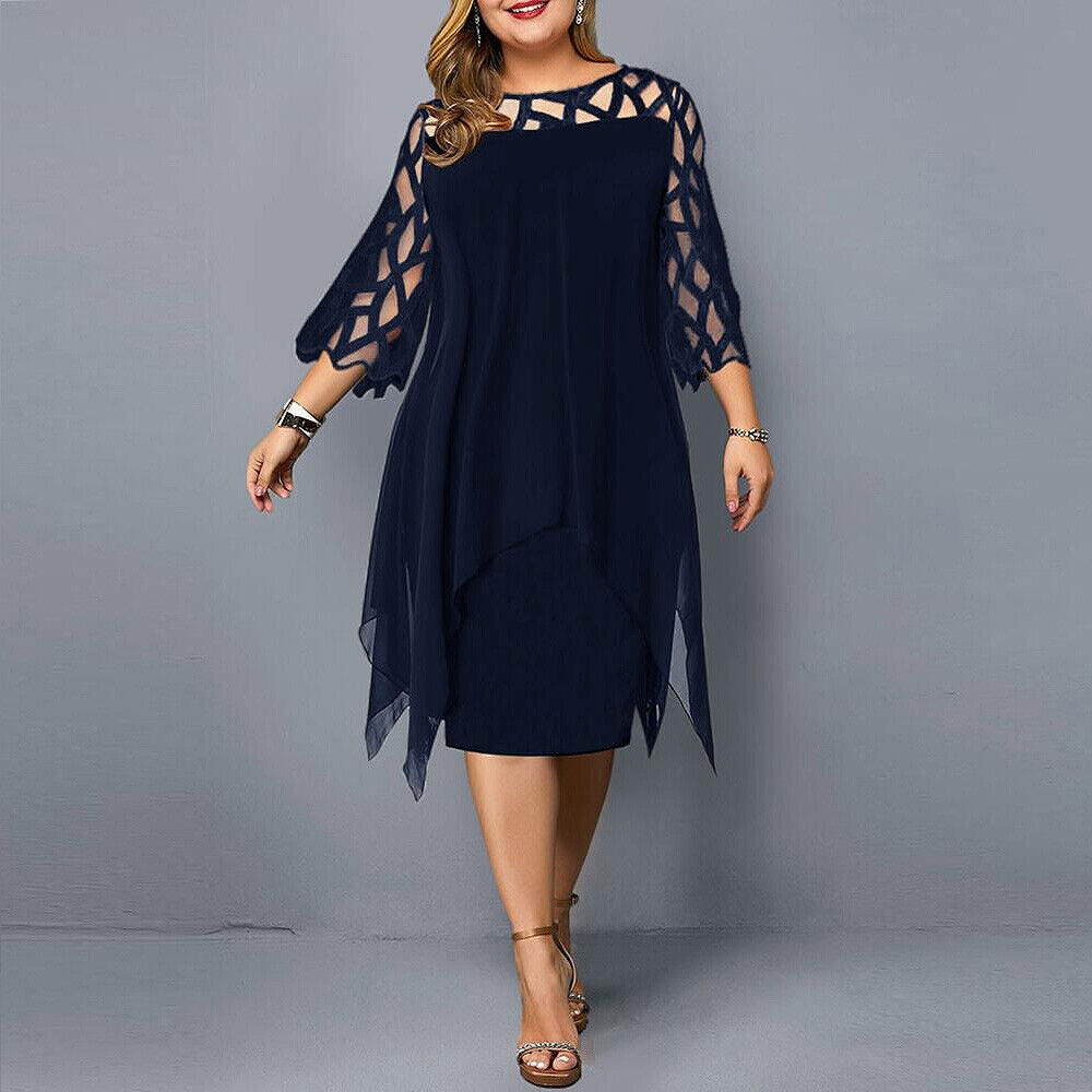 Jamie | Elegant plus size midi dress for a chic style
