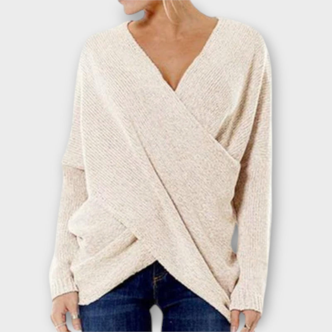 Darcy | Chic Crossed Sweater for Stylish Comfort