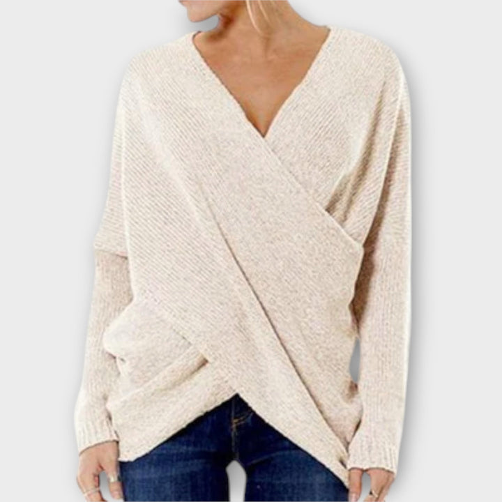 Darcy | Chic Crossed Sweater for Stylish Comfort