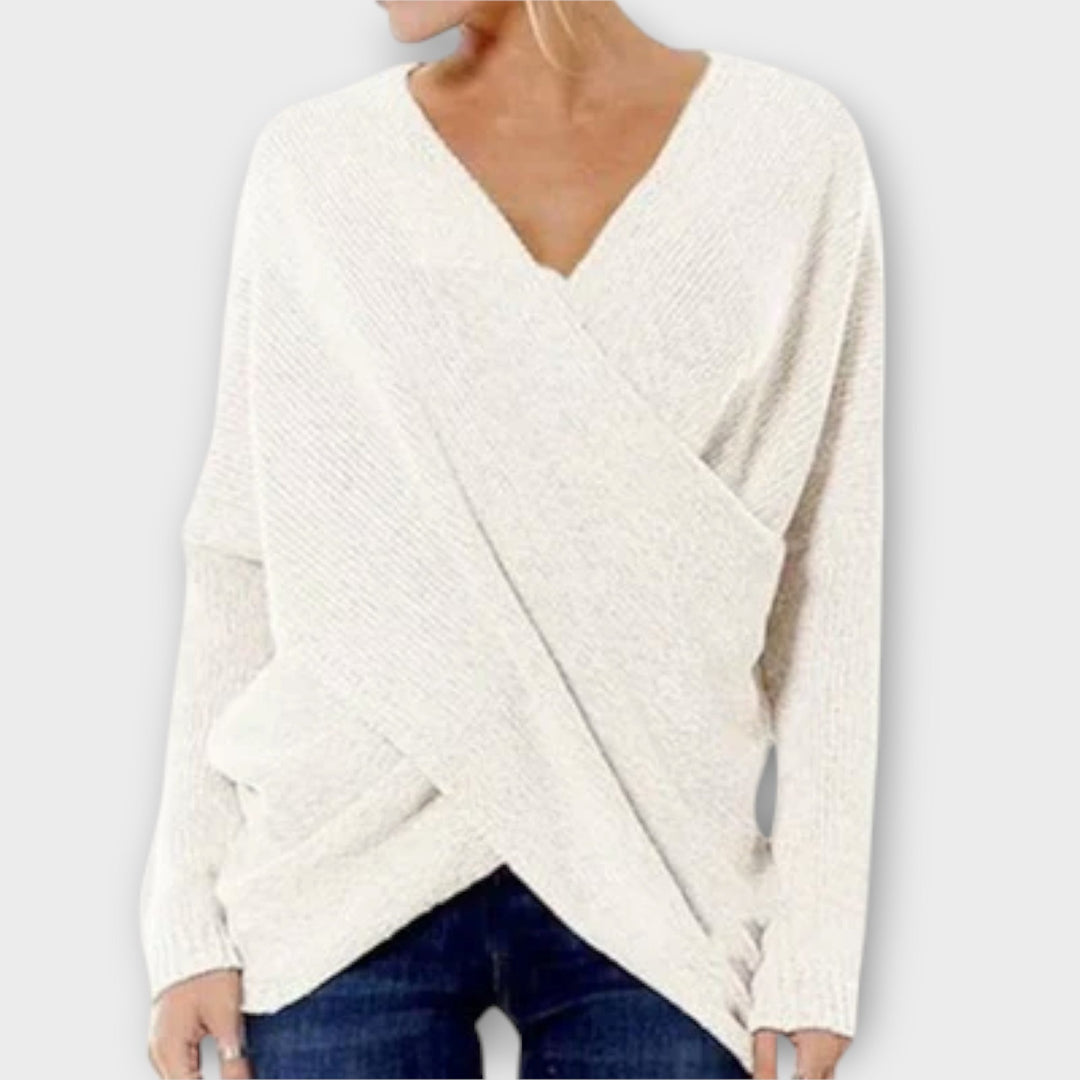 Darcy | Chic Crossed Sweater for Stylish Comfort
