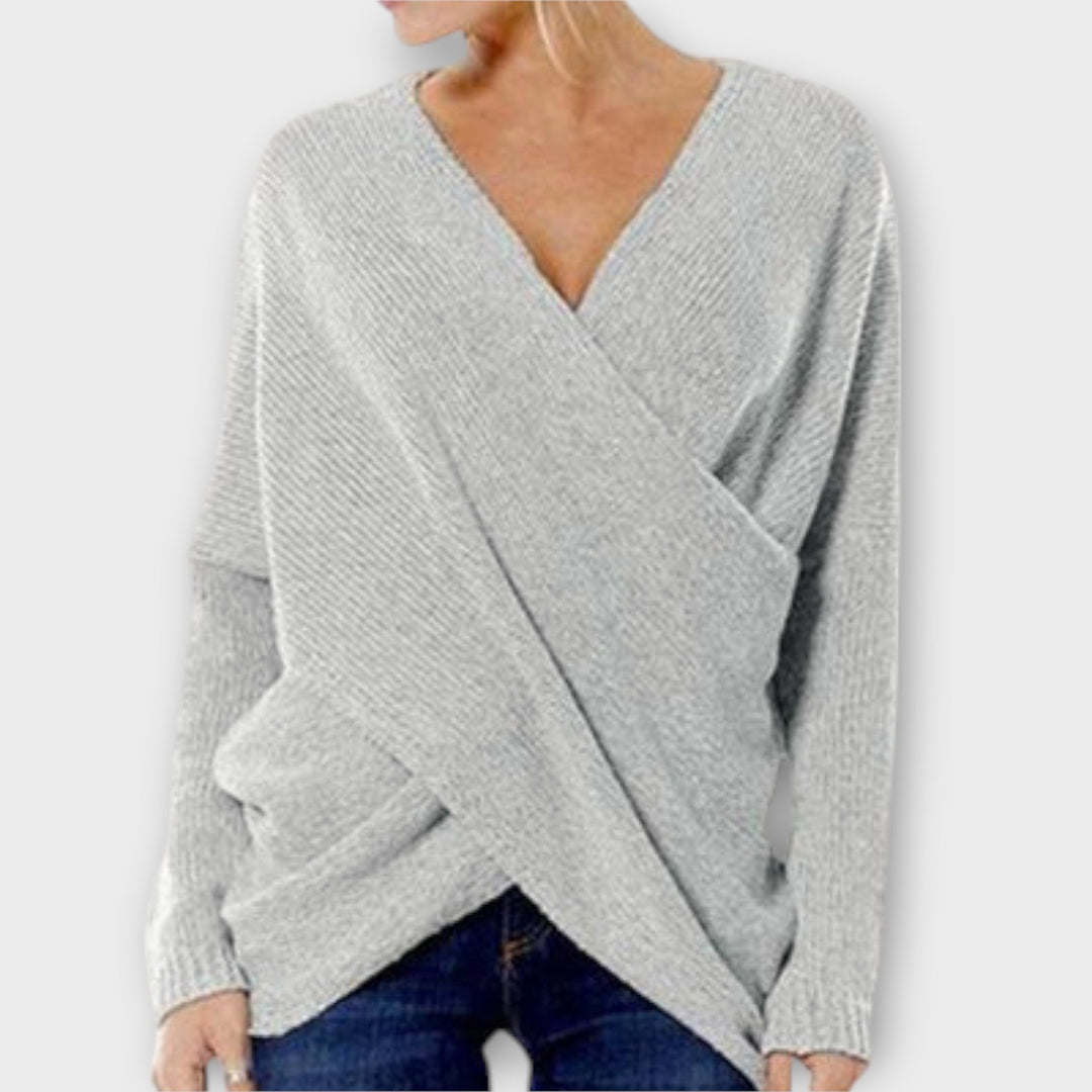 Darcy | Chic Crossed Sweater for Stylish Comfort